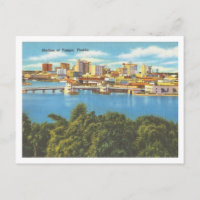 Historic Tampa Florida Skyline Vintage, 1940