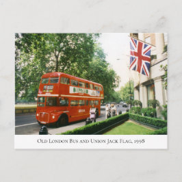 Cartão Postal Historical London Bus on Park Lane, Londres, 1998