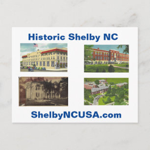 Cartão postal histórico de Shelby NC