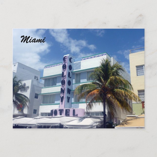 Cartão Postal histórico do miami (Frente)