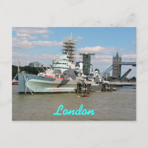 Cartão postal HMS Belfast Thames London Reino Uni