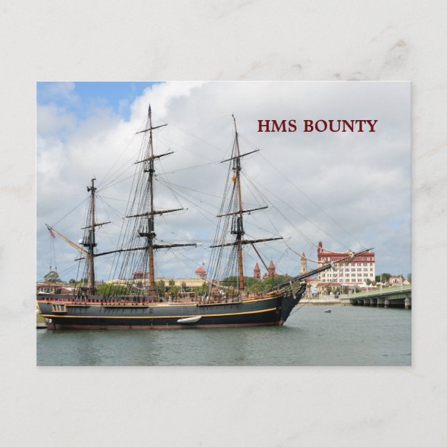 CARTÃO POSTAL HMS BOUNTY (Frente)