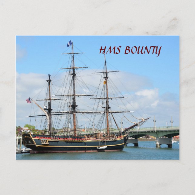 CARTÃO POSTAL HMS BOUNTY (Frente)
