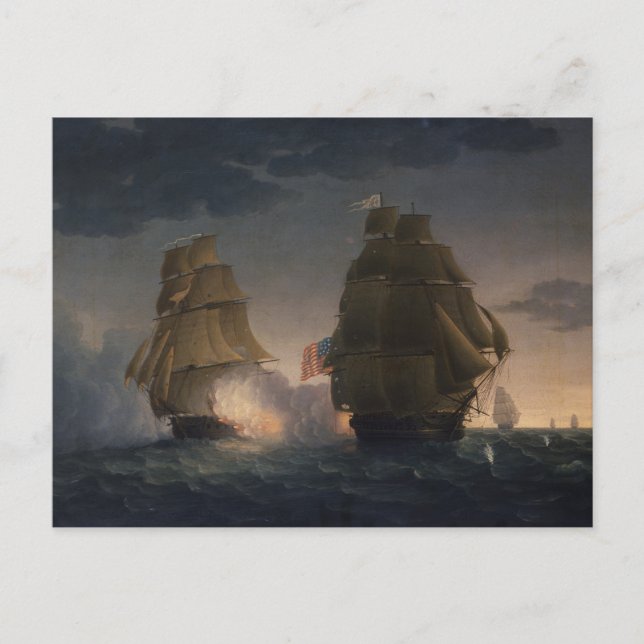 Cartão Postal HMS Endymion vs USS Presidente (Frente)