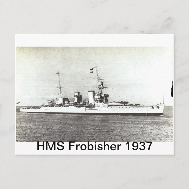 Cartão Postal HMS Frobisher (Frente)