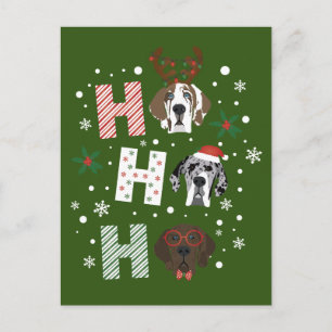 Cartão Postal Ho Ho Ho Grande Dinamarquês Feliz Natal