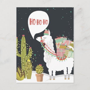 Cartão Postal Ho-Ho Holiday Lama