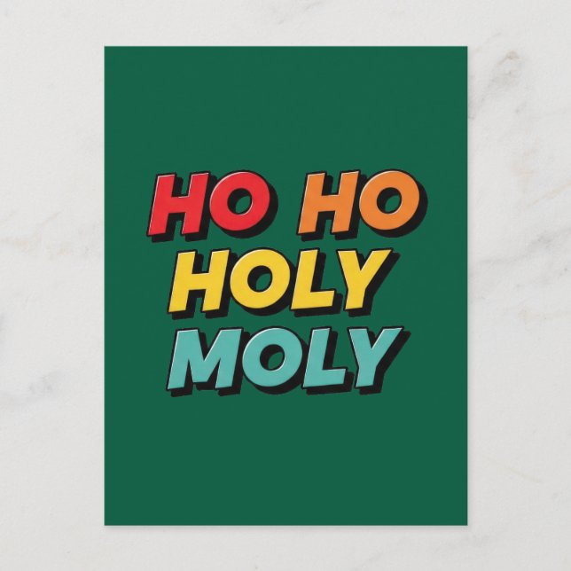 Cartão Postal Ho Ho Oh Céus Natal (Frente)