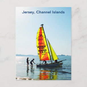 Cartão Postal Hobie cat sailing boat Jersey