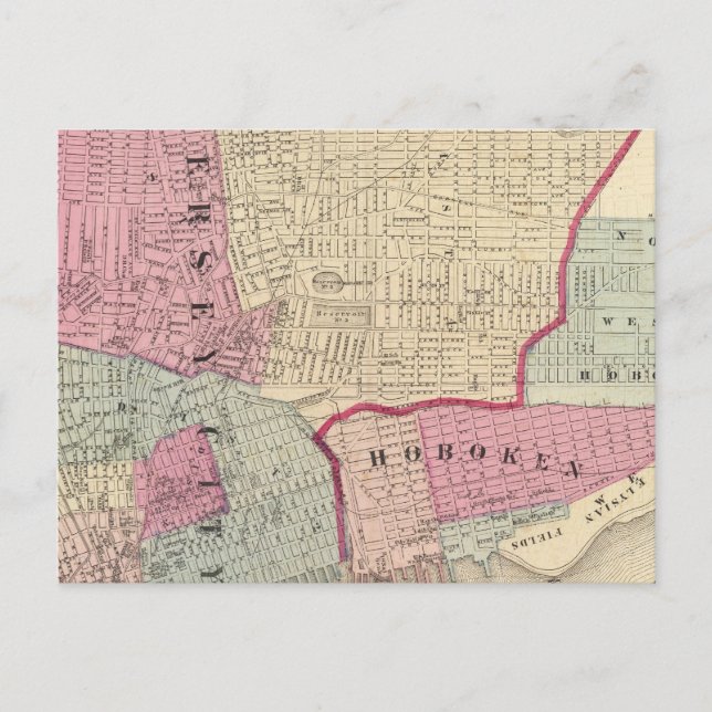 Cartão Postal Hoboken, Jersey City (Frente)