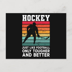 Cartão Postal Hockey assim como futebol só é mais duro e melhor