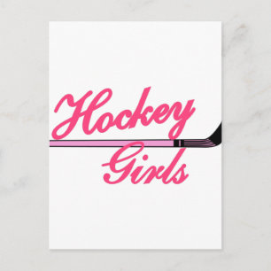 Cartão Postal Hockey Girl