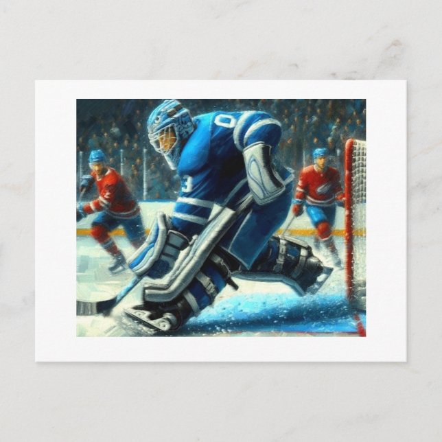 Cartão Postal Hockey Goalie (Frente)