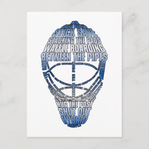 Cartão Postal Hockey Goalie Mask