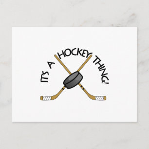 Cartão Postal Hockey Thing