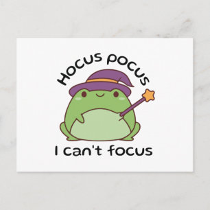 Cartão Postal Hocus Pocus Eu Não Consigo Me Concentrar Sapo