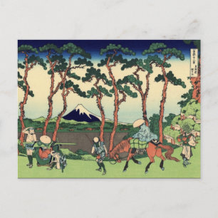 Cartão Postal Hodogaya no Tokaidō (por Hokusai)