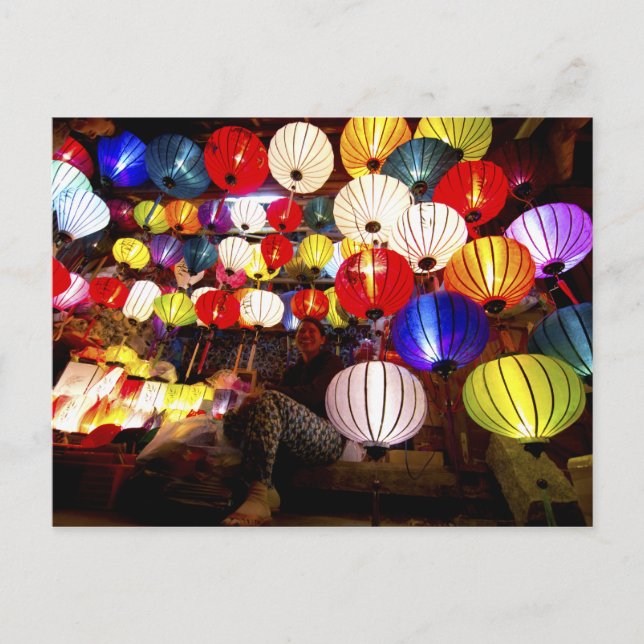 Cartão Postal Hoi An Lantern Lady (Frente)