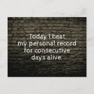 Cartão Postal Hoje eu ganhei meu recorde pessoal