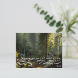 Cartão Postal Hoje Eu Sou Sábio Citando Paisagem Natureza