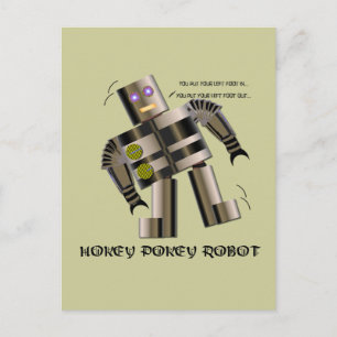 Cartão Postal Hokey Pokey Robot