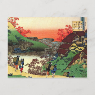 Cartão Postal Hokusai - Arte Japonesa - Vista Legal de Paisagem