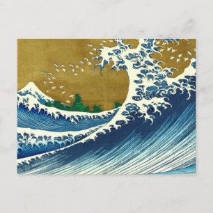 Cartão Postal Hokusai Big Wave Japão Art