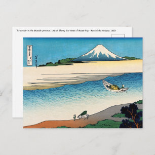 Cartão Postal Hokusai - Rio Tama na província de Musashi