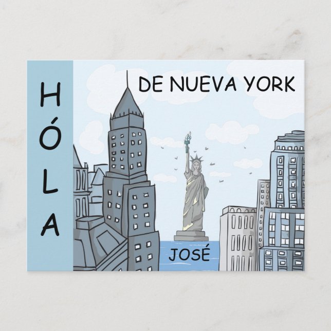 CARTÃO POSTAL HOLA DE NUEVA YORK (Frente)