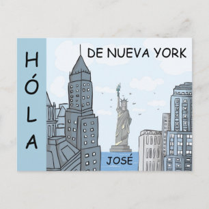 CARTÃO POSTAL HÓLA DE NUEVA YORK CUSTOM