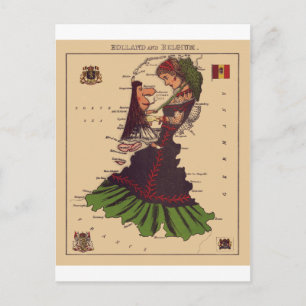 Cartão Postal Holanda e Bélgica