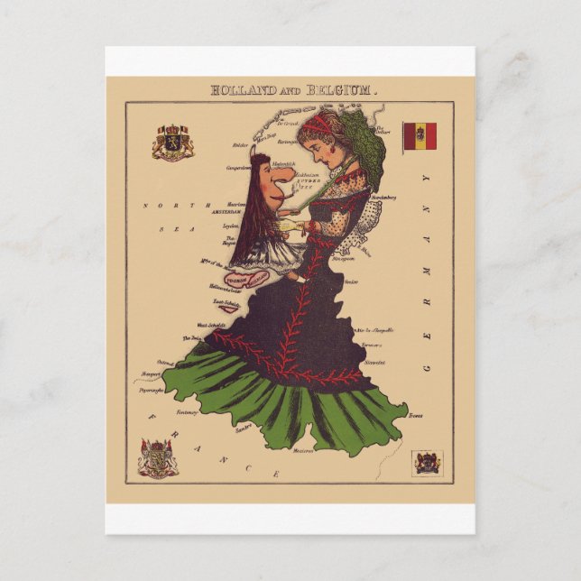Cartão Postal Holanda e Bélgica (Frente)