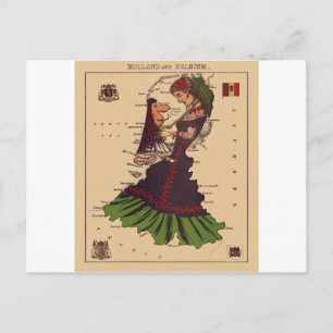Cartão Postal Holanda e Bélgica