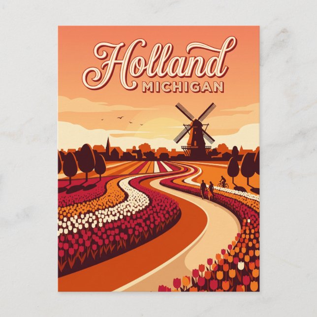 Cartão Postal Holanda EUA (Frente)