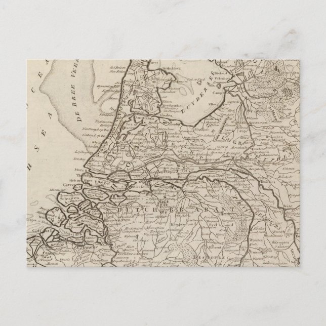 Cartão Postal Holanda, Friesland, Groningen, Overyssel (Frente)