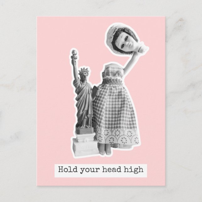 Cartão Postal Hold your head high - The statue of Liberty (Frente)
