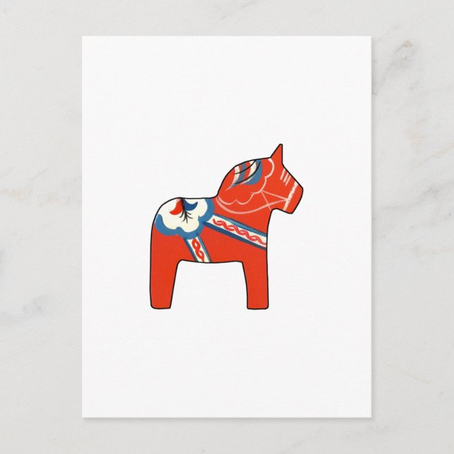 Cartão Postal Holiday Dala Horse (Frente)