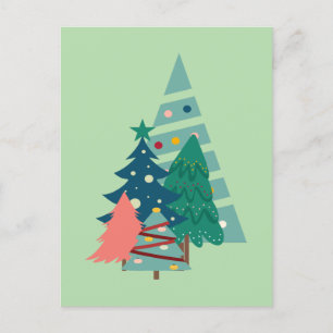 Cartão Postal Holiday Evergreens Design