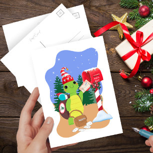 Cartão Postal Holiday Express Snail Mail por Tartaruga