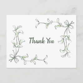 Cartão Postal Holiday Holly Thank You Cards