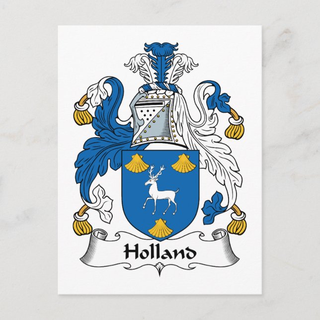 Cartão Postal Holland Family Crest (Frente)