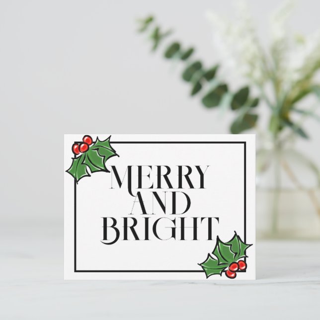 Cartão Postal Holly Sai, Holly Amoras, Cartão-postal de feriado  (Em pé/Frente)