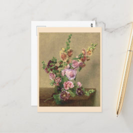 Cartão Postal Hollyhocks