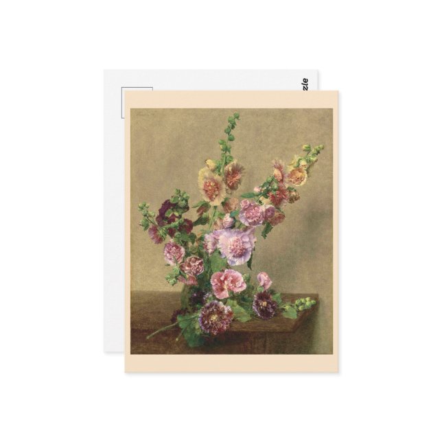 Cartão Postal Hollyhocks (Frente/Verso In Situ)