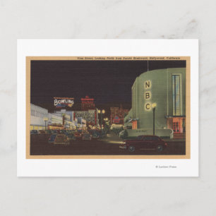 Cartão Postal Hollywood, CA - Rua Vinha de Sunset