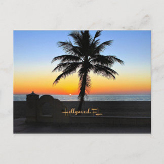 Cartão Postal Hollywood, Flórida - nascer do sol tropical