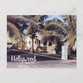 Cartão Postal Hollywood Florida Retro Viagem Image Home Tropical