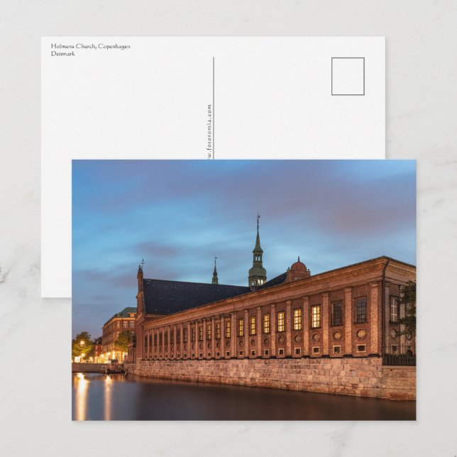 Cartão Postal Holmens Church Copenhagen Dinamarca (Frente/Verso)