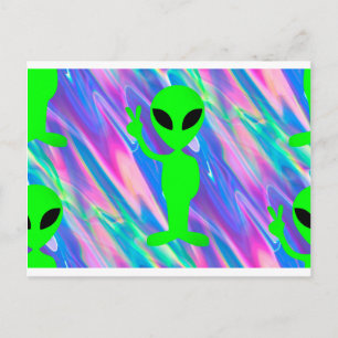Cartão Postal holograma alienígena