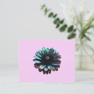 Cartão Postal Holographic Iridescente Black Dahlia